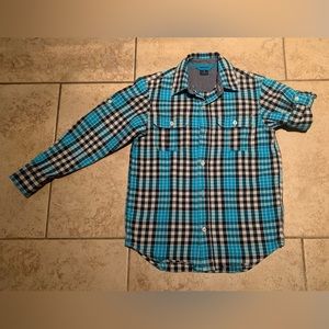 Gap Kids Flannel Convertible Double Pocket Button Down Shirt